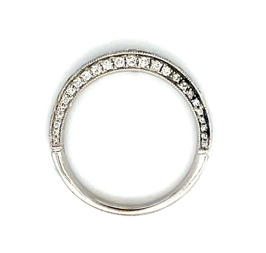 .85ct Diamond 18KW Band 3.78g 7 Size