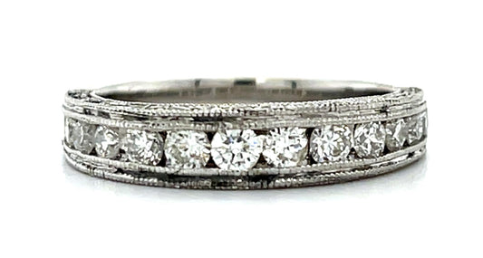 .85ct Diamond 18KW Band 3.78g 7 Size