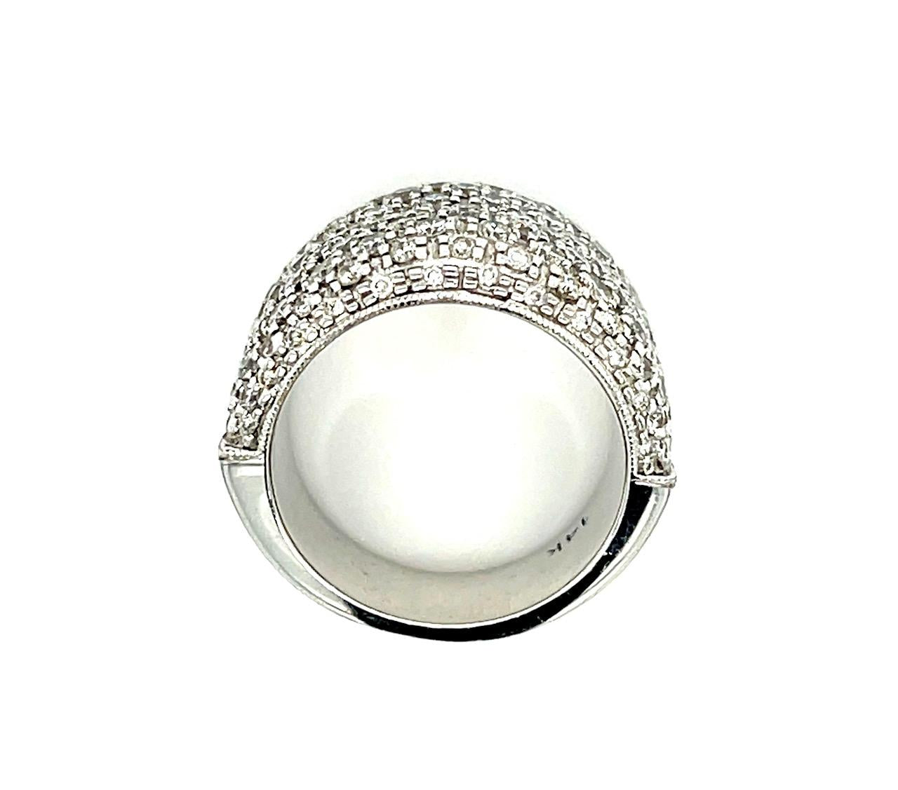 2.60ct Dia (107 Stones) 14KW Estate Band 7 Size 13.61g