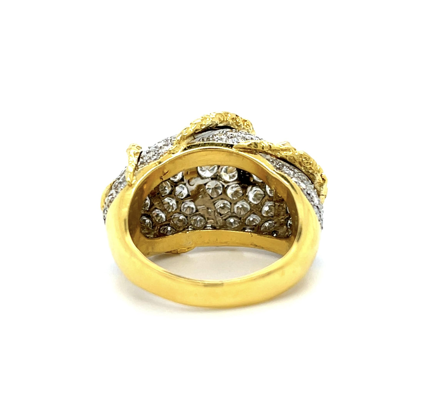 4.50ct (102 Diamonds) 18KY Vintage Band (c 1960s) 8.50 Size 17.89g