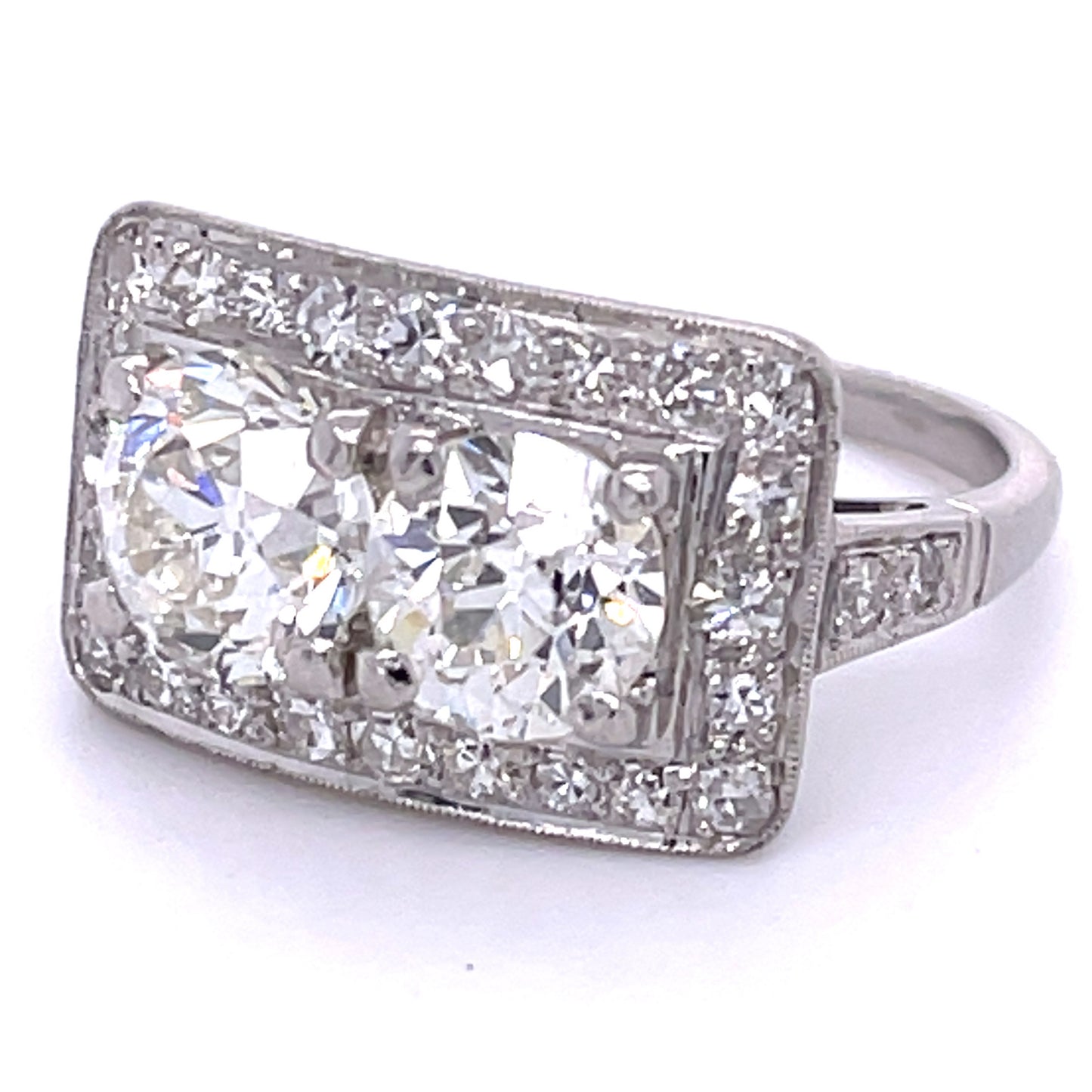 Art Deco Two Stone Diamond Ring