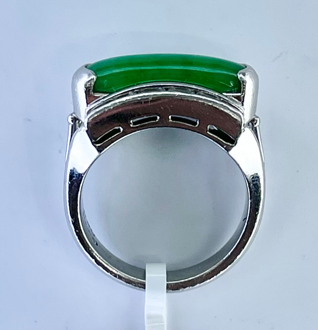 GIA Natural Jade 3.56ct and Diamond Ring