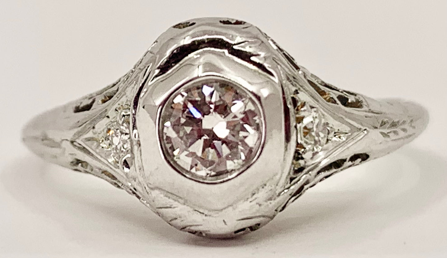 Art Deco Diamond .28ct Ring