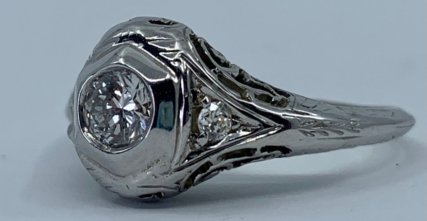 Art Deco Diamond .28ct Ring