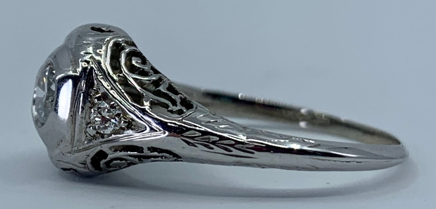 Art Deco Diamond .28ct Ring