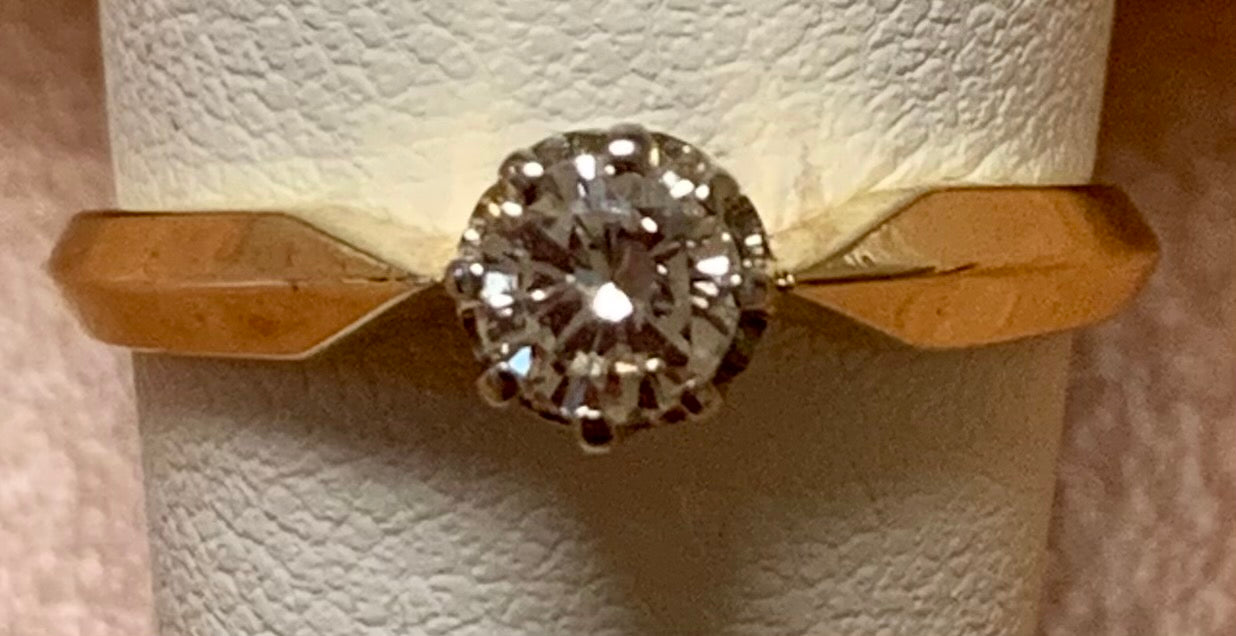 Retro 14K Diamond .25ct Ring