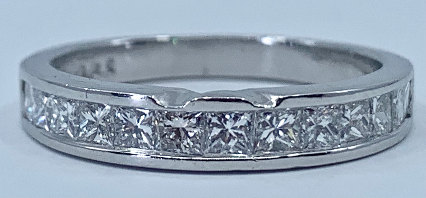 Platinum Princess-cut Diamond Band