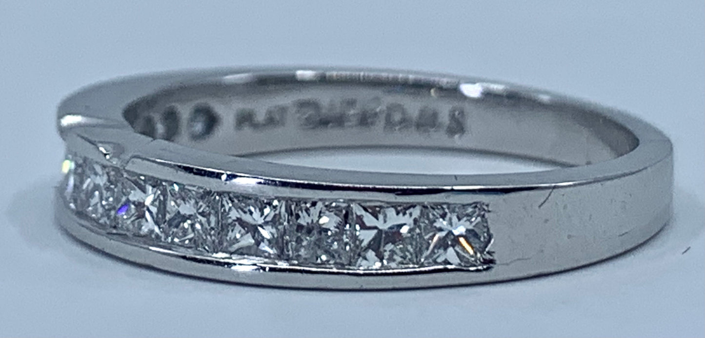 Platinum Princess-cut Diamond Band