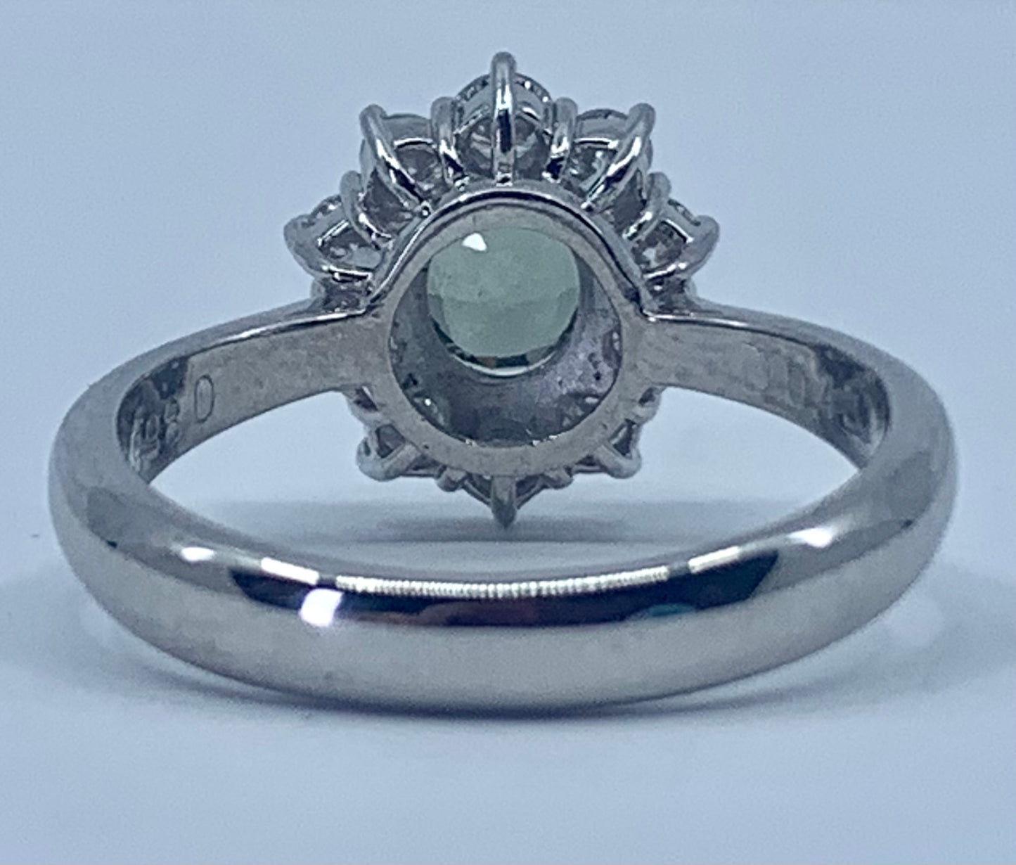 Platinum Alexandrite .80ct and Diamond Ring