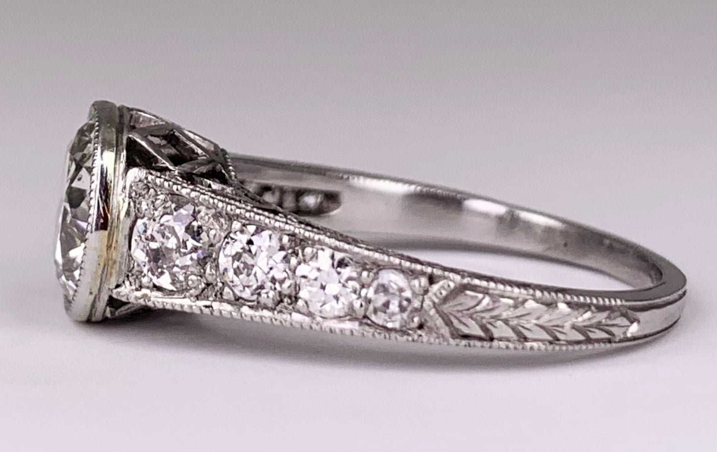 Art Deco Diamond 1.58ct Ring