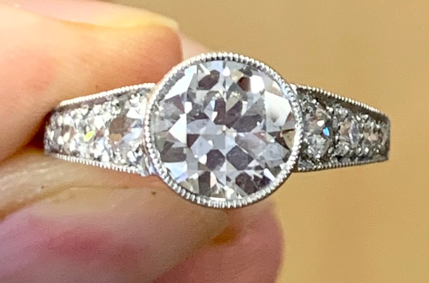 Art Deco Diamond 1.58ct Ring