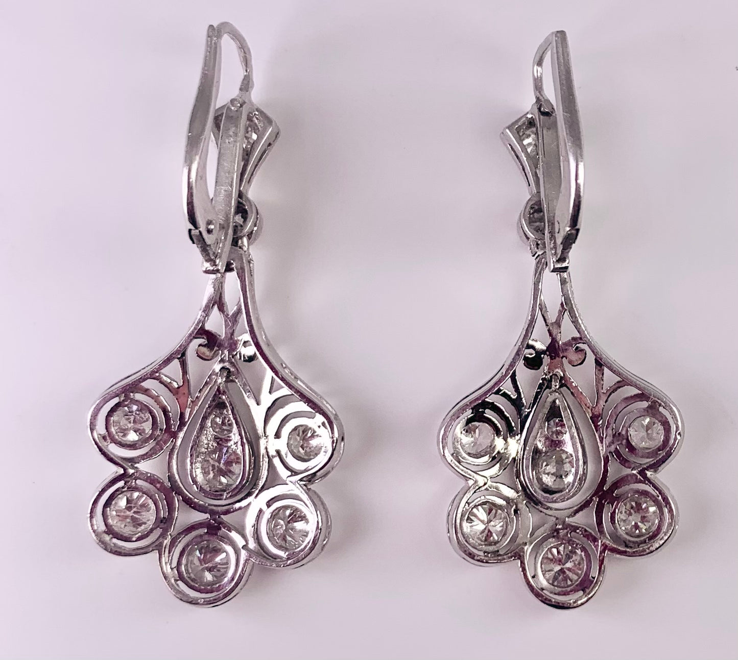 Art Deco Diamond Drop Earrings