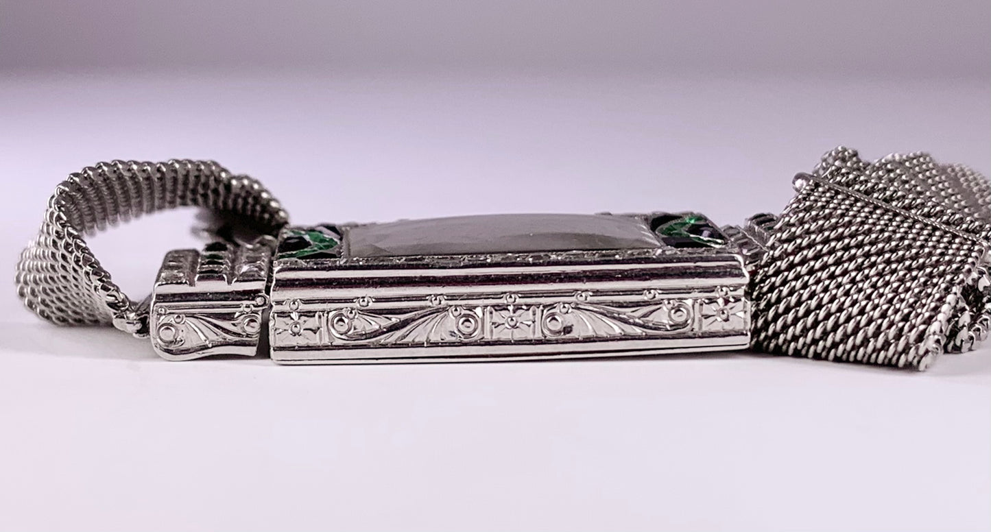 Art Deco Diamond and Emerald Watch