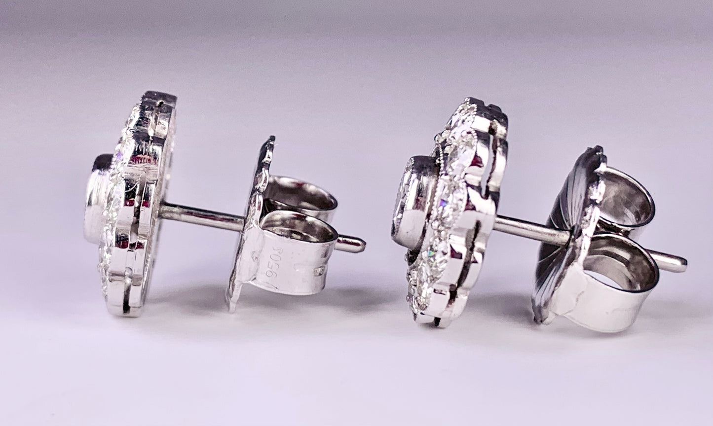 Platinum Diamond Stud Earrings