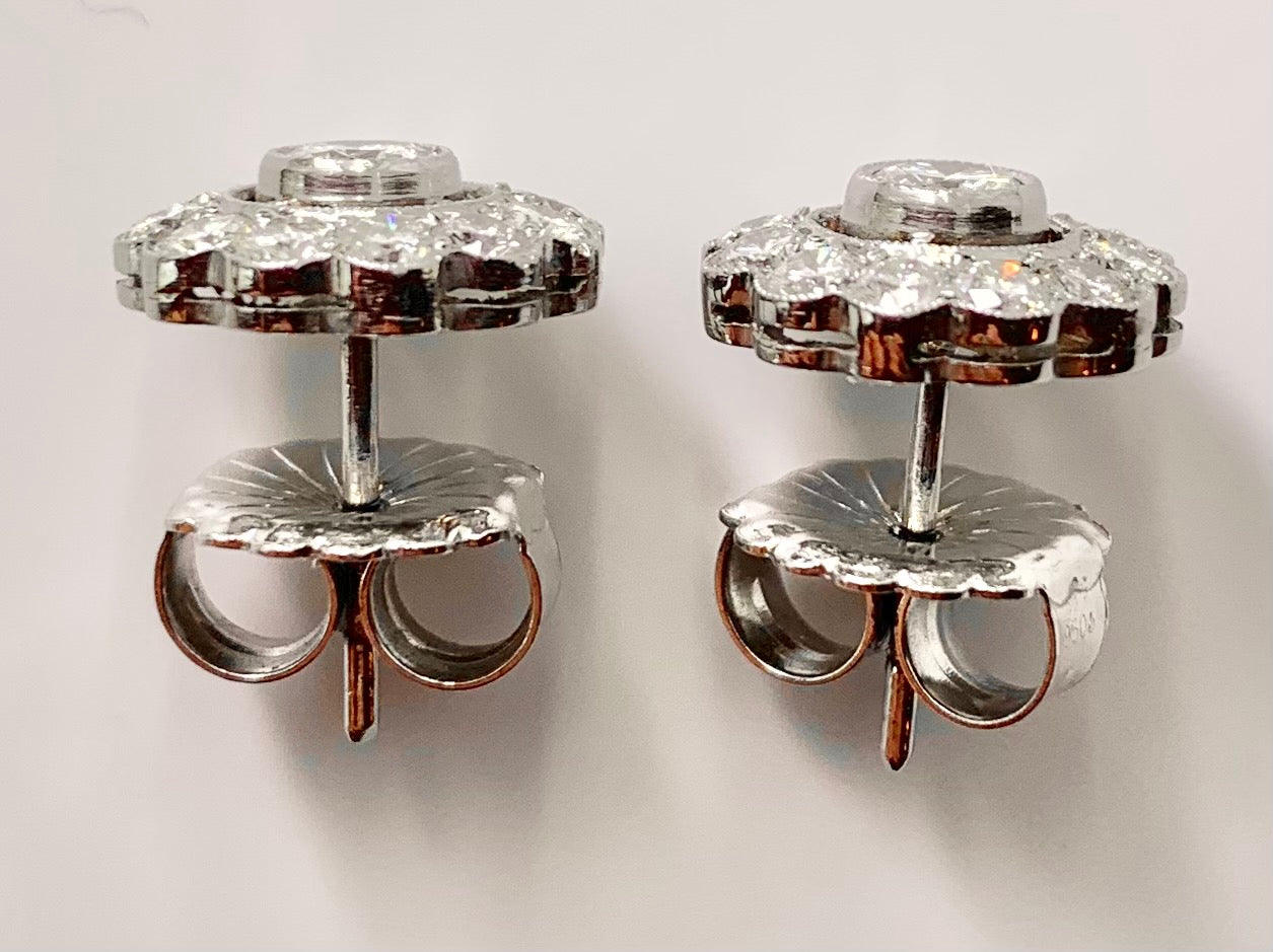 Platinum Diamond Stud Earrings