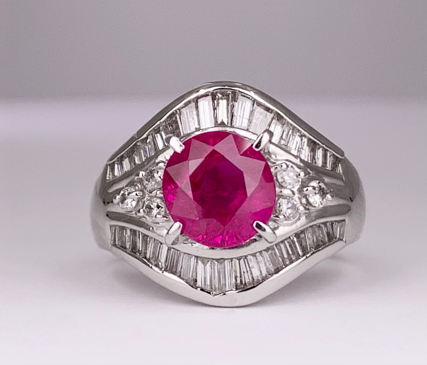 GIA Burma Ruby 2.36ct and Diamond Ring