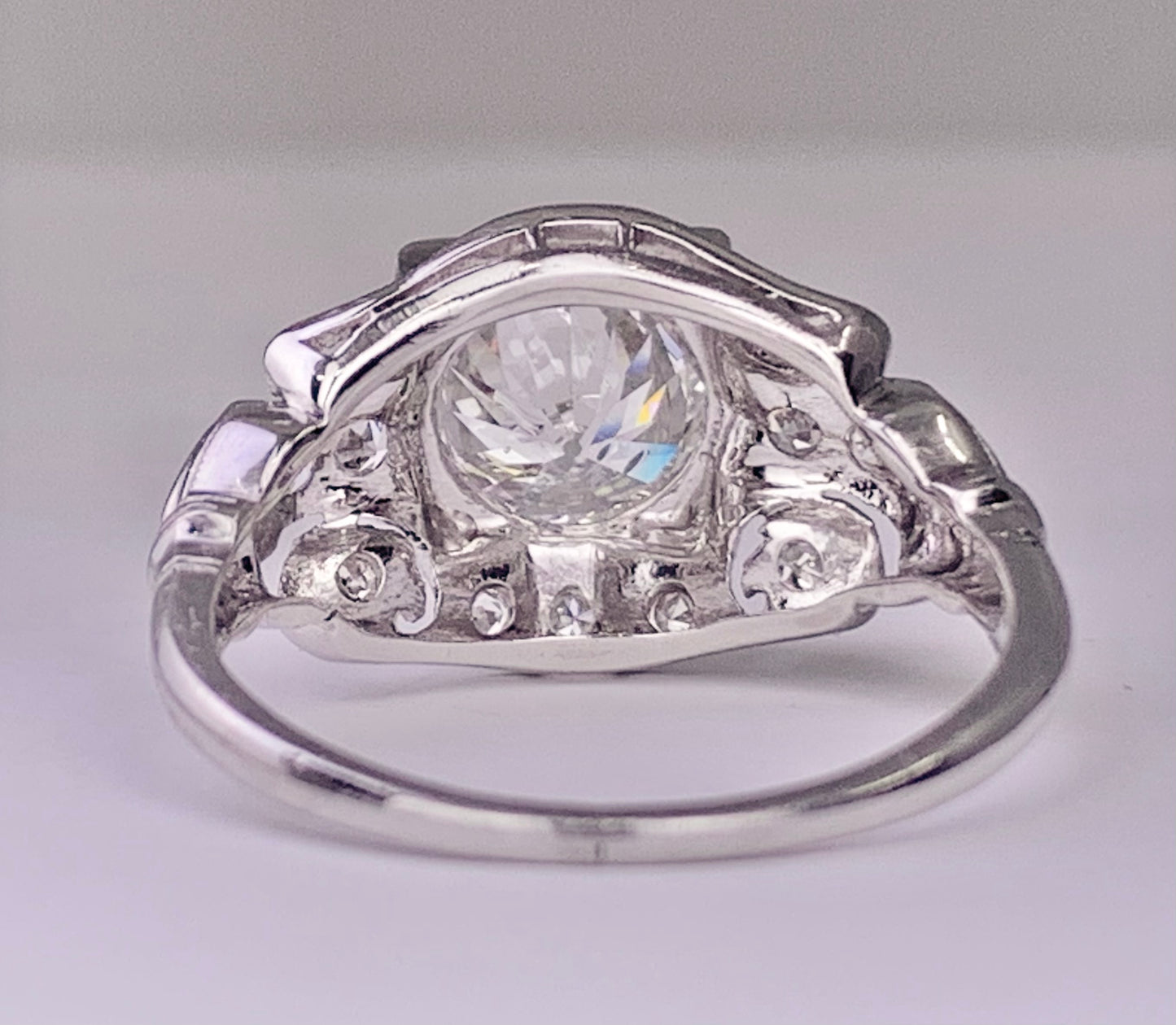 Art Deco GIA Diamond 1.27ct Vintage Ring
