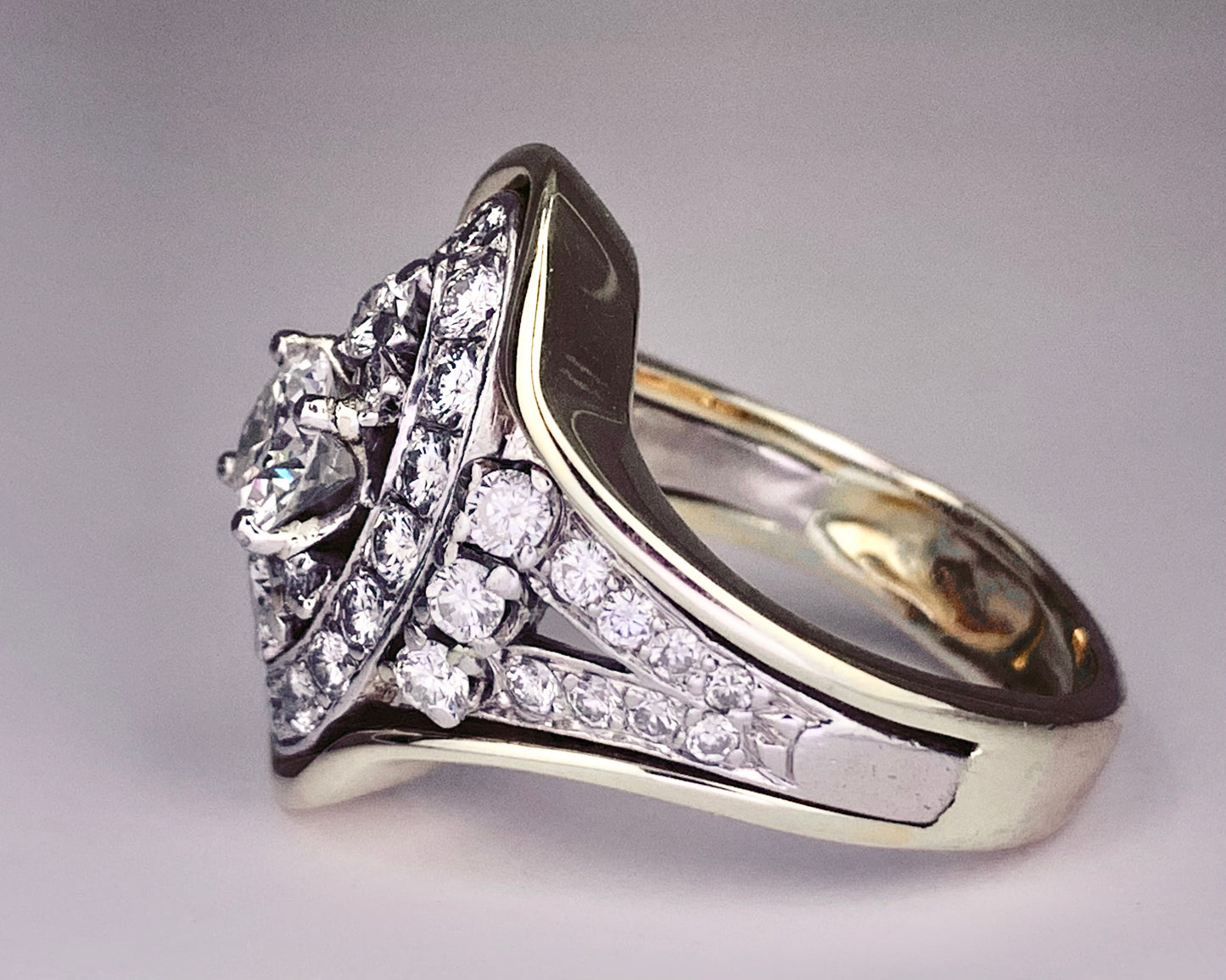Platinum/14K Diamond Ring