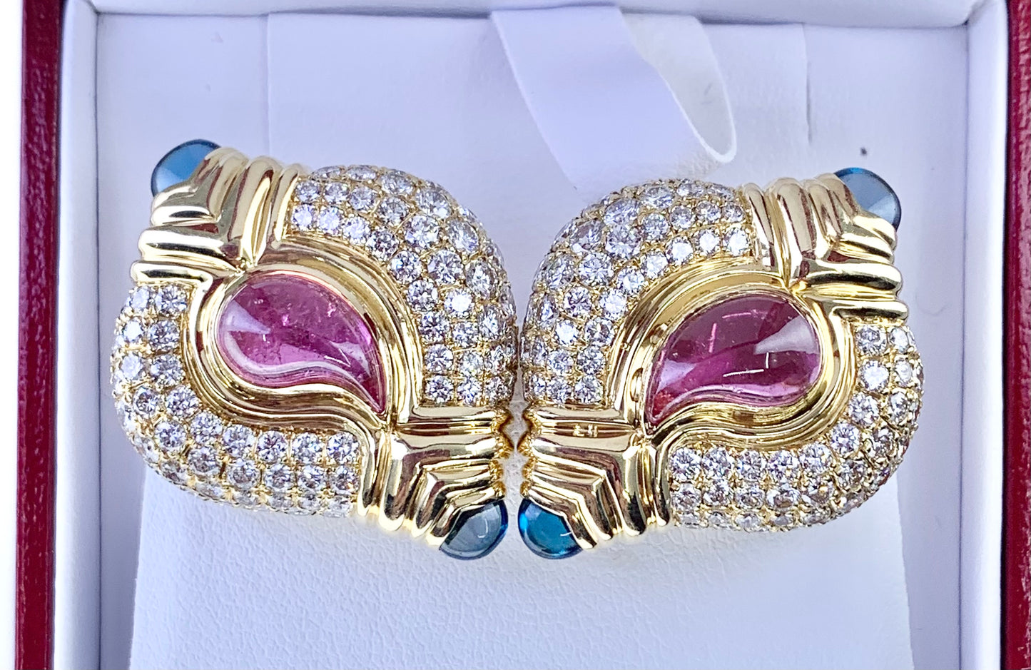 Designer Tourmaline 4.50ct and Diamond Earrings