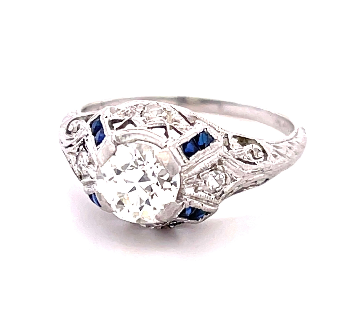 Diamond .88ct Art Deco Ring