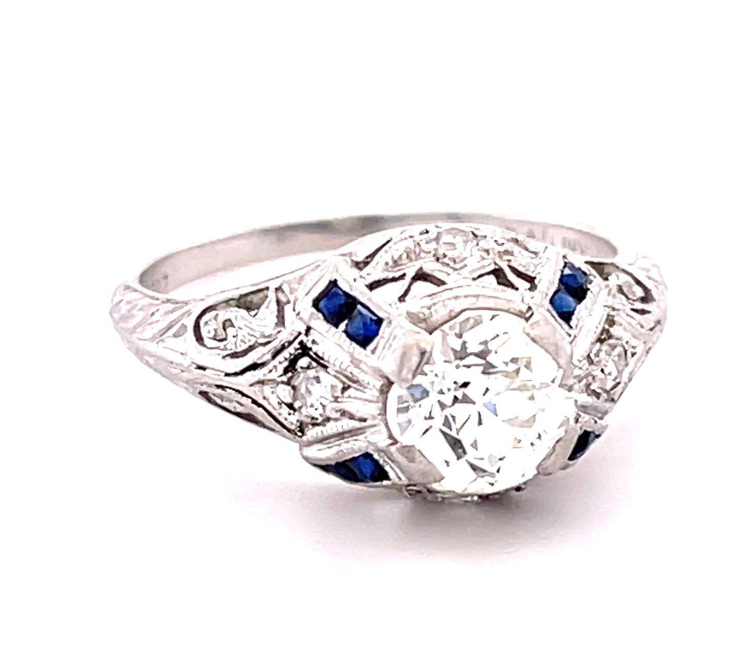 Diamond .88ct Art Deco Ring