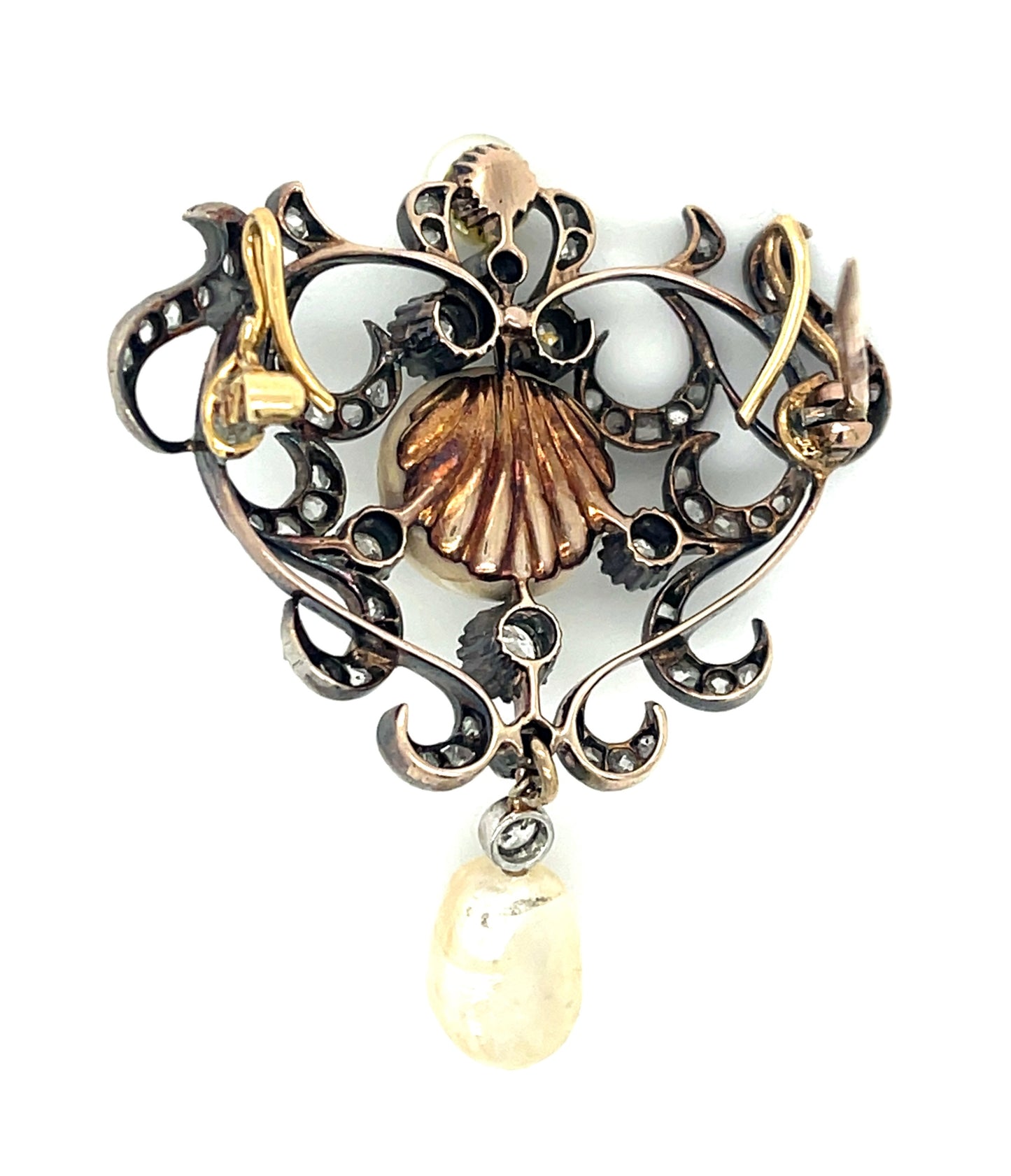 Natural Pearl Victorian Pendant/Brooch