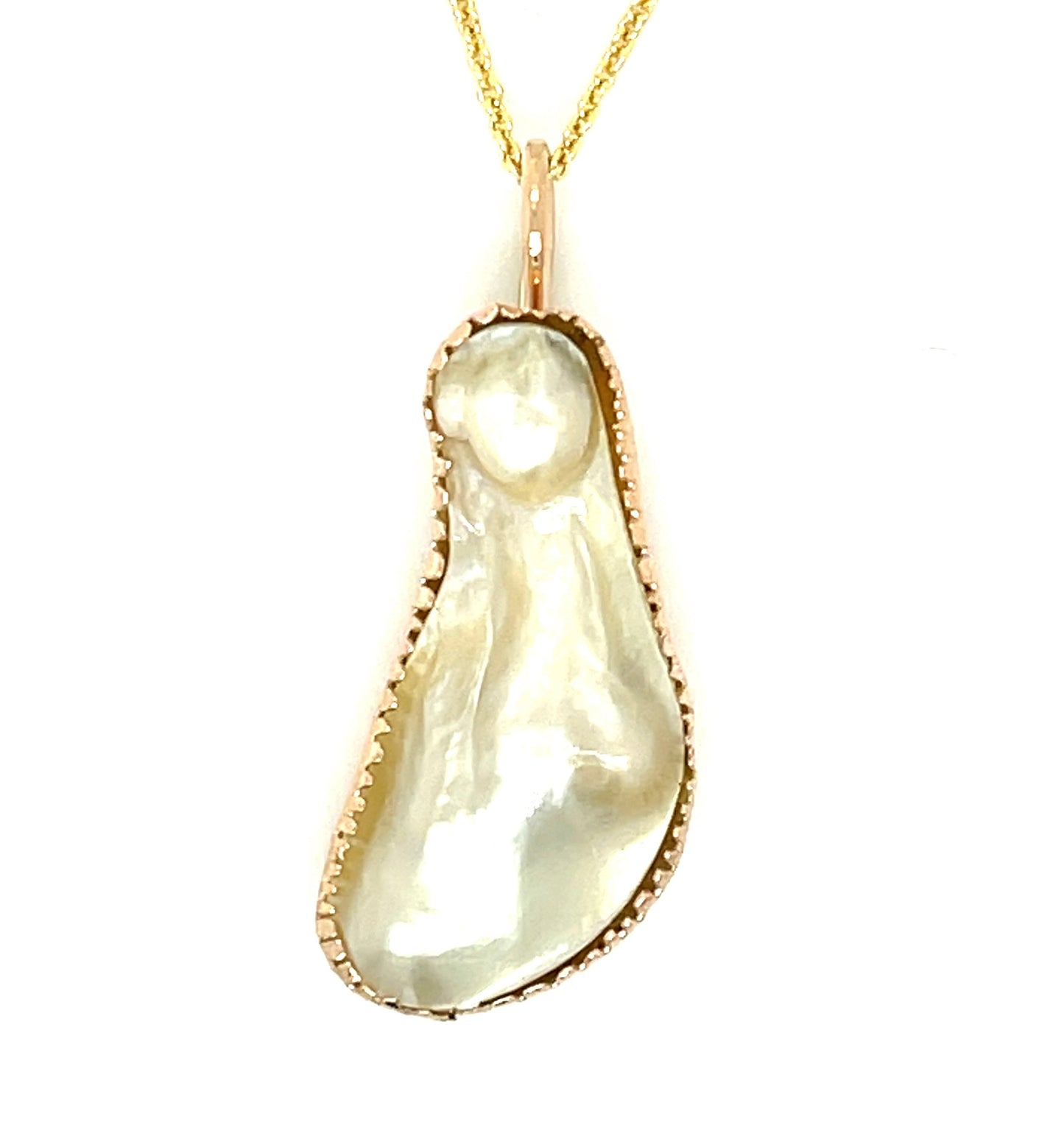 Victorian (Circa 1890s) Blister Pearl Antique Pendant