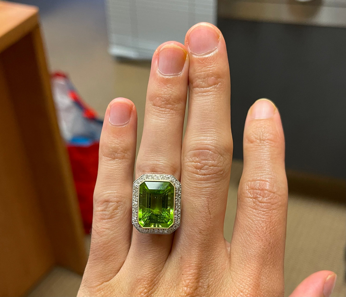 13.10ct Peridot Ring