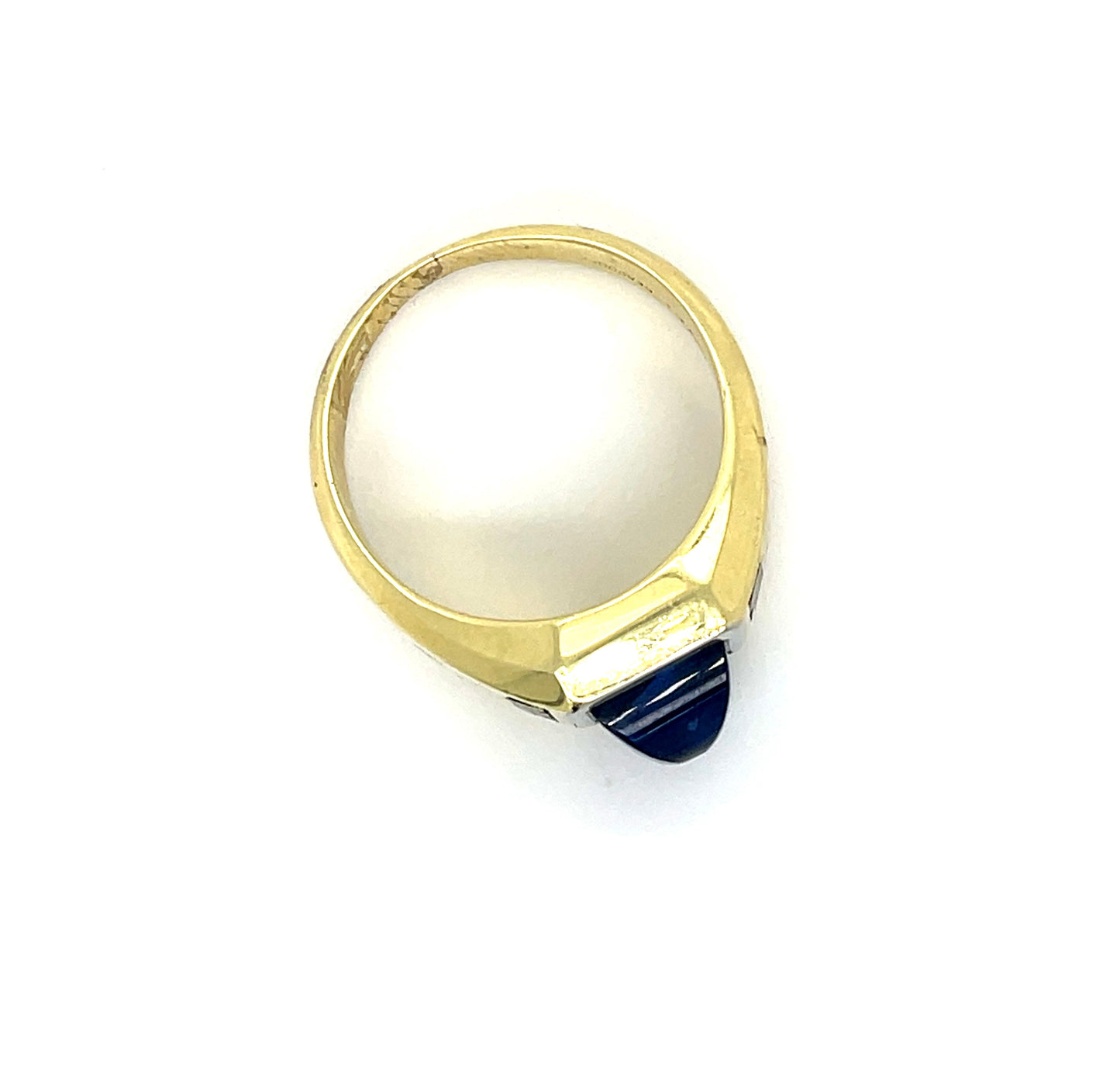 Art Deco 5ct Sapphire Platinum+15KY Gold Ring (Circa 1920s)