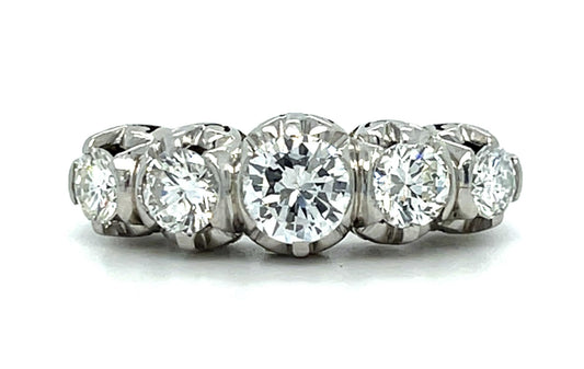 .90ct Diamond Platinum Band 3.10g 6.50 Size