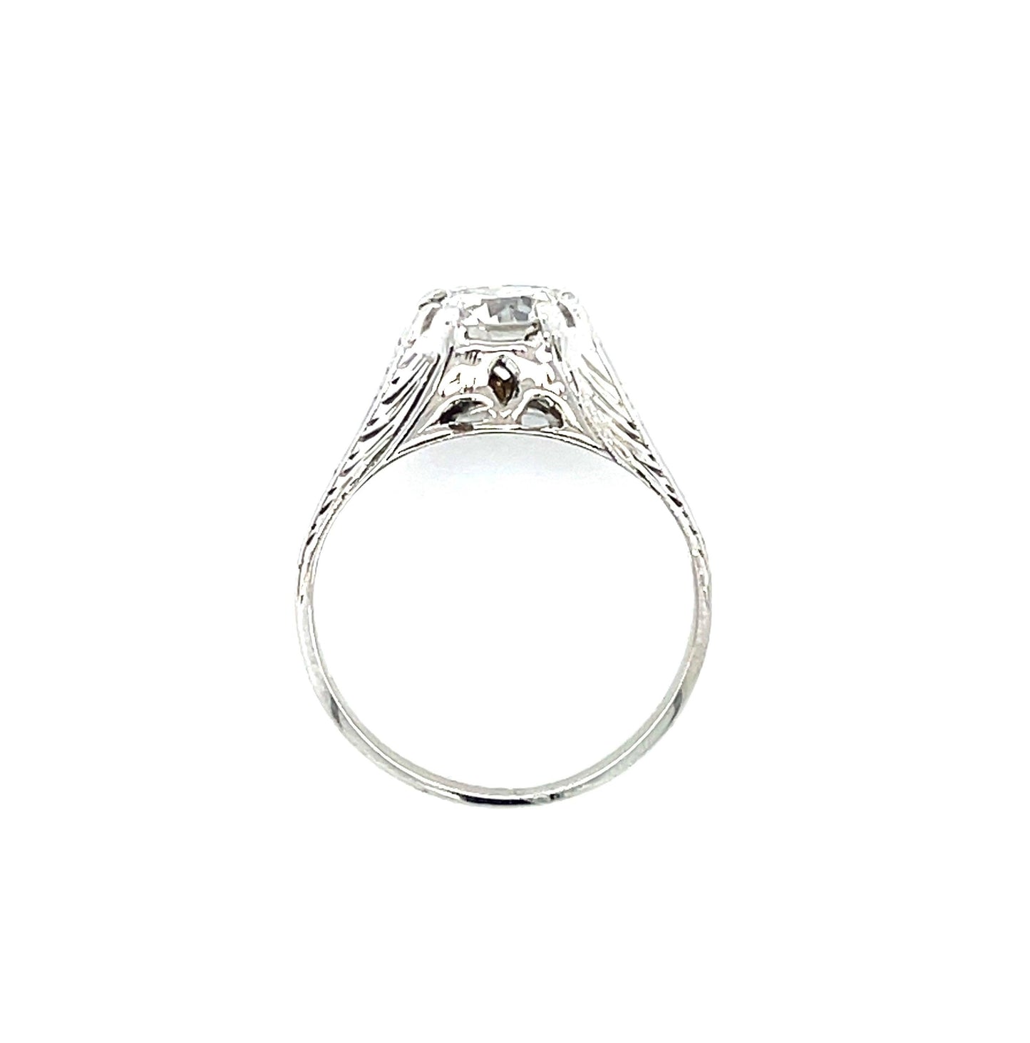 1.05ct GIA K VS1 Platinum Art Deco Ring (Circa 1930s) 6 Size 3.50gr