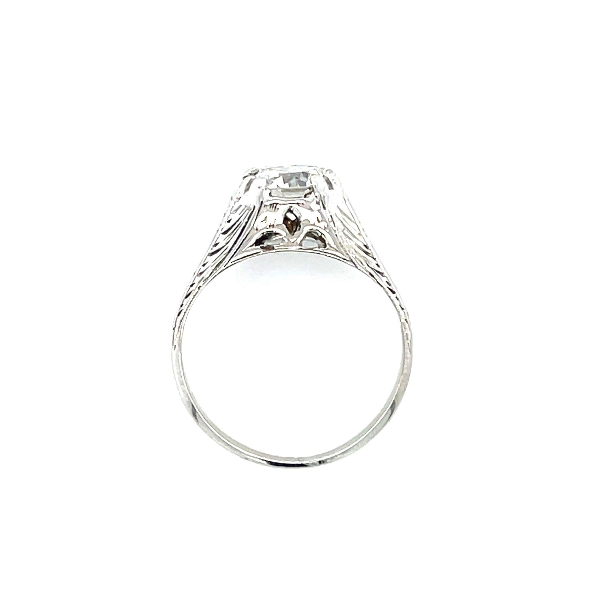 1.05ct GIA K VS1 Platinum Art Deco Ring (Circa 1930s) 6 Size 3.50gr