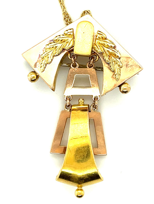 Victorian 14KY 2 Tone Gold 9.20gr Pendant Circa 1880