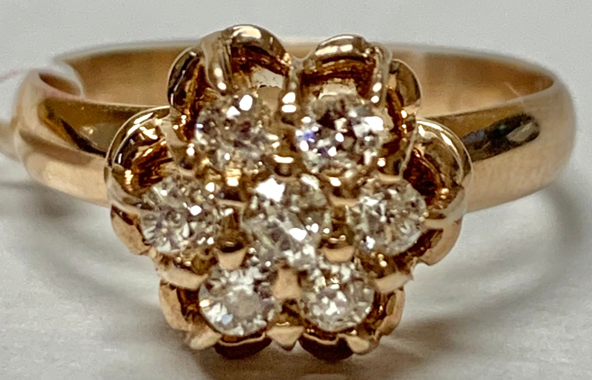10KY Diamond Ring 0.25ct(dia) Circa 1930 ESTATE  Size 6