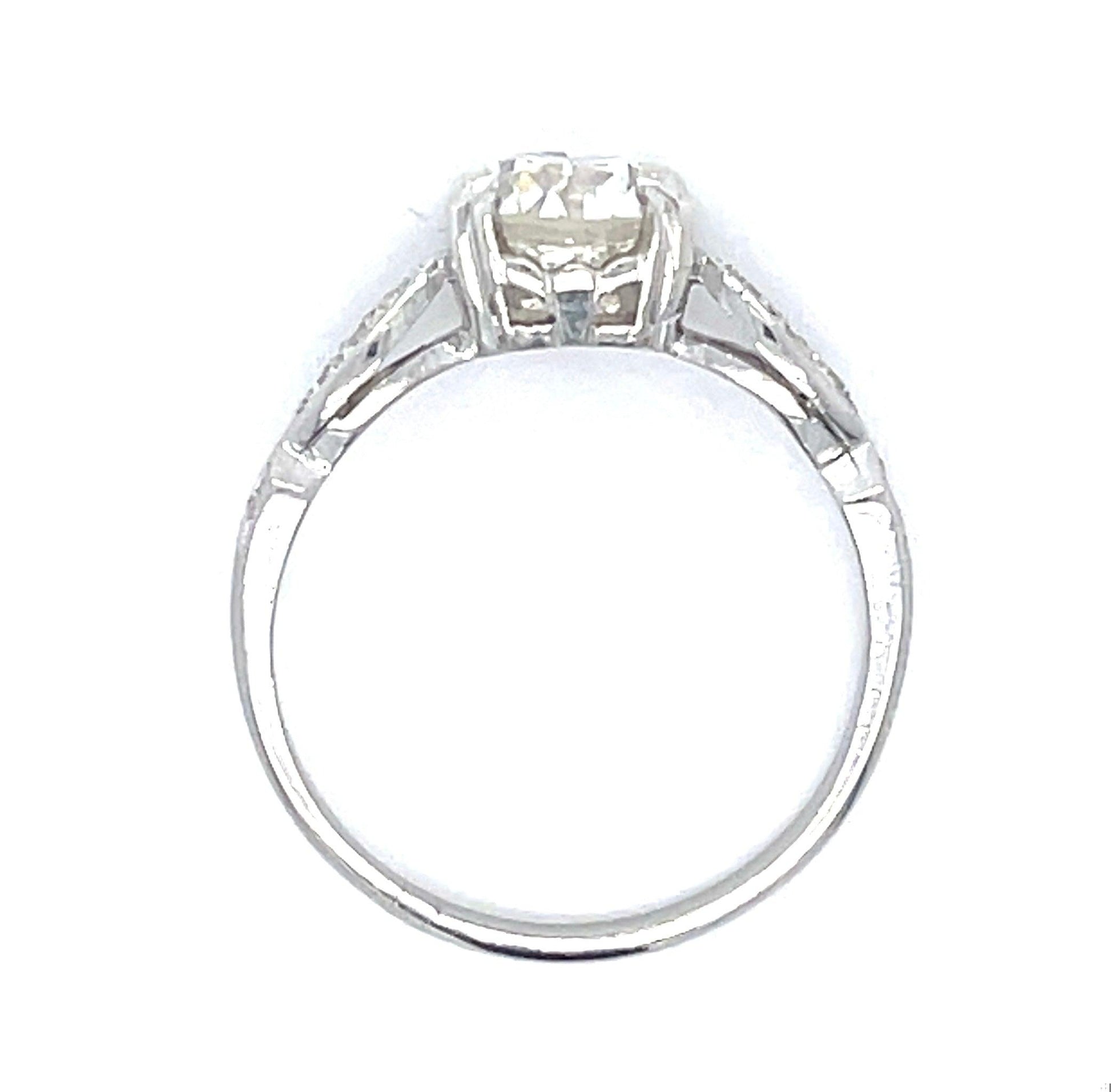 Vintage Art Deco PT Ring (Circa 1930s) 1.32ct Old European Diamond