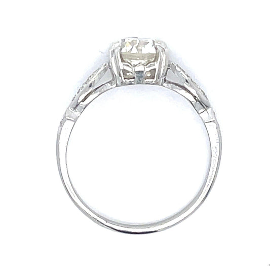 Vintage Art Deco PT Ring (Circa 1930s) 1.32ct Old European Diamond