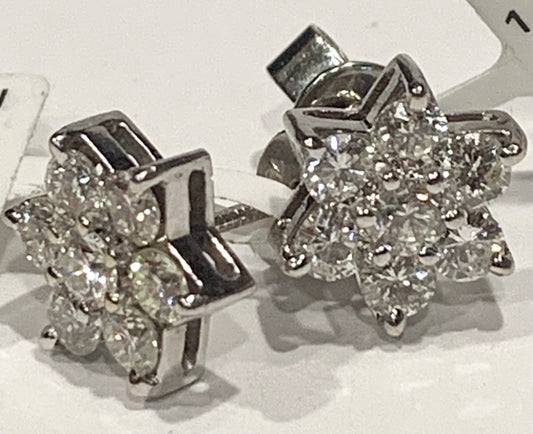 14KW Diamond Earrings 1.40ct(dia) ESTATE