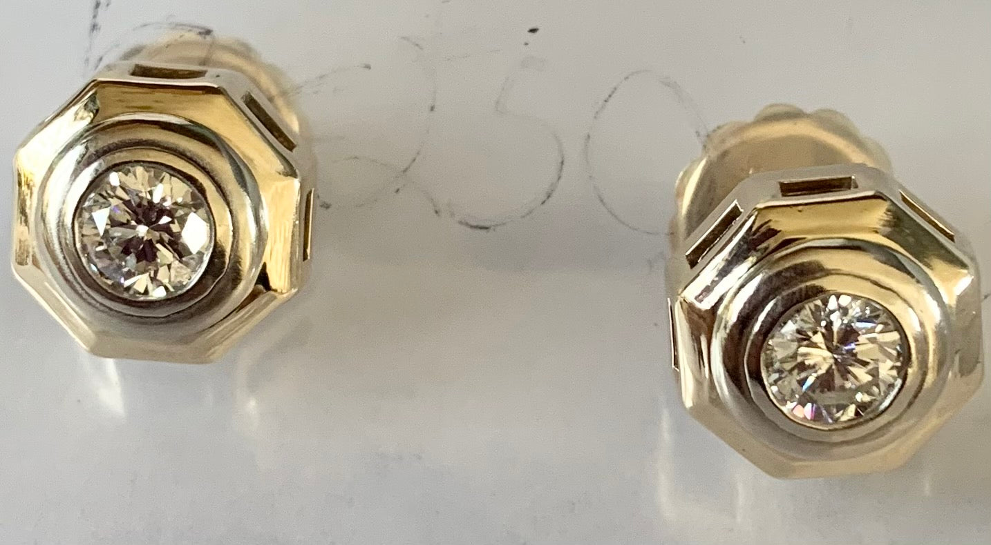 14K2T  Diamond Earrings 6gr 0.85ct(dia)