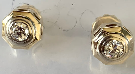 14K2T  Diamond Earrings 6gr 0.85ct(dia)