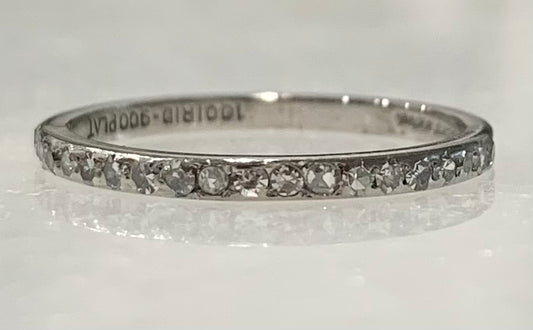 PL Eternity Diamond Art Deco Band 1.8gr 0.28ct(dia) Circa 1920s