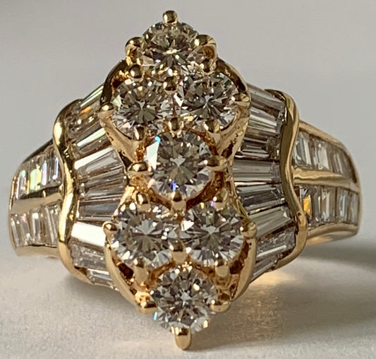 PL Diamond Ring 7.4gr 2.67ct(dia) Circa 1970s