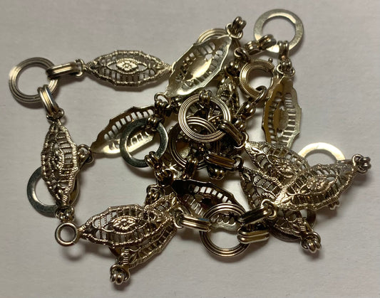 Art Deco 14KW Necklace (Vintage 1930s) 10.8g Length 16.50