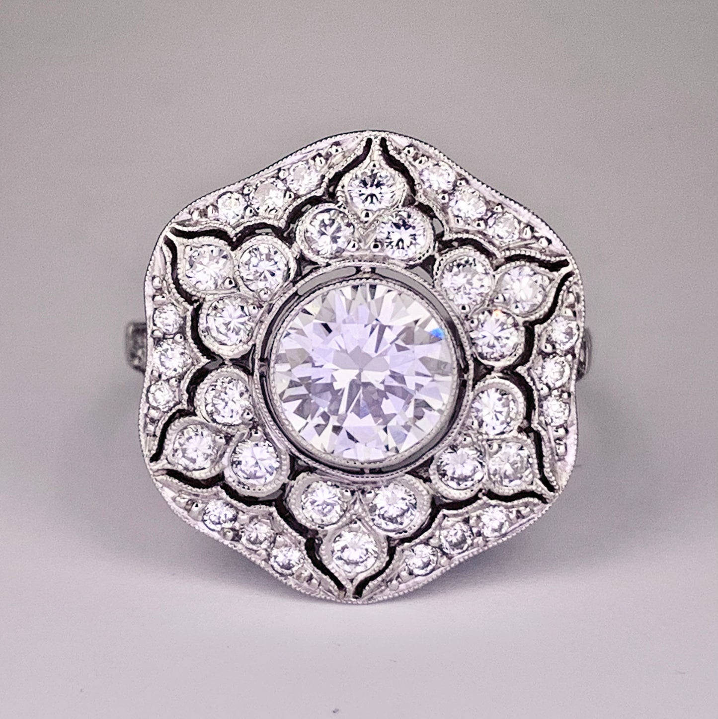 PT Diamond Ring Handmade 6gr 1.04ct VS H-I Transitional