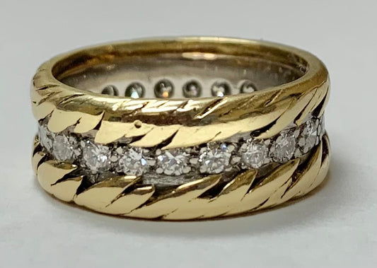 1.00ct Diamond PT/18K Yellow Gold Eternity Estate Band
