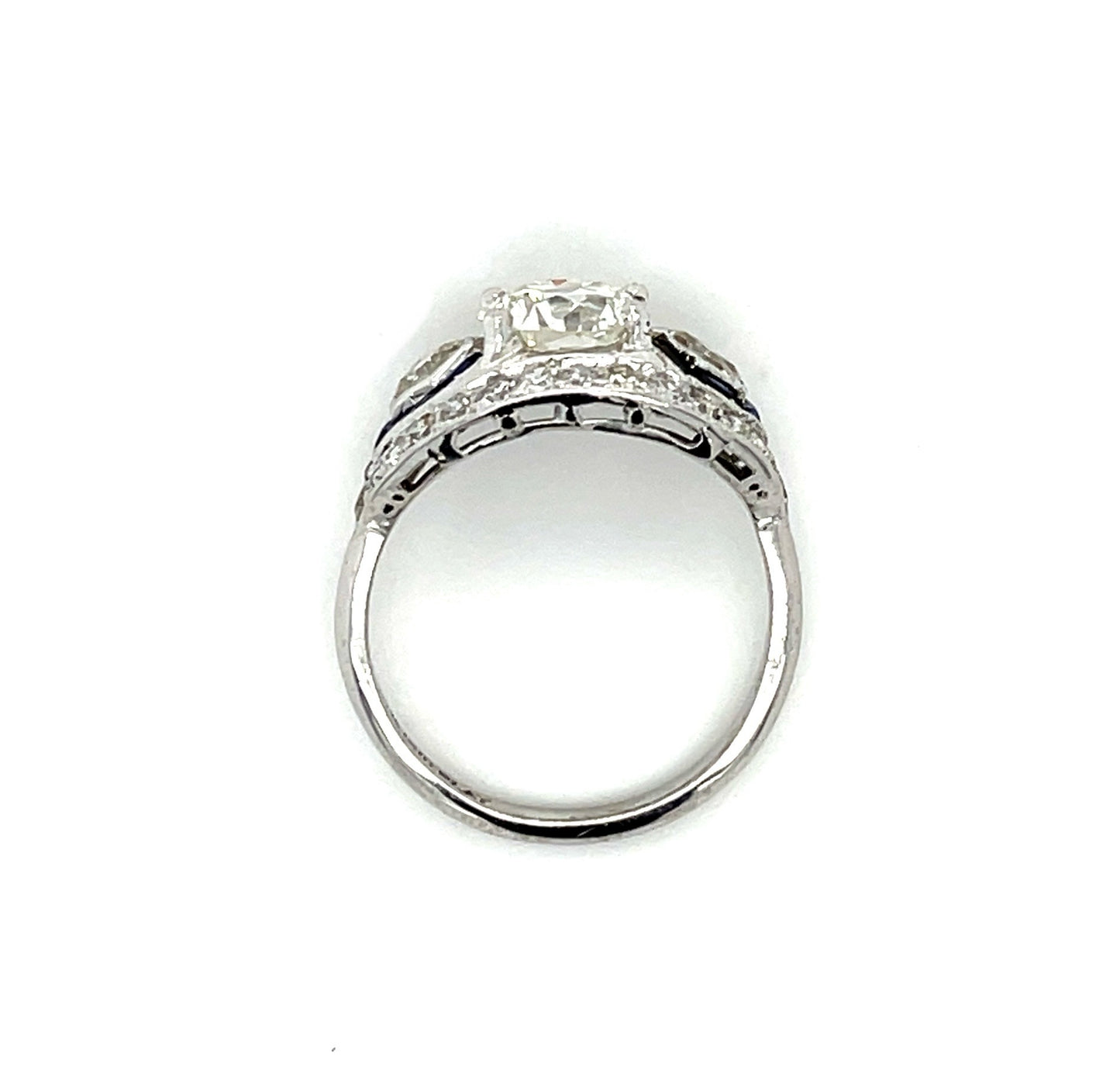 Art Deco 1.28ct Old European Cut Diamond (GIA K SI2) Platinum Ring (Antique Circa 1920s) .82ct SD