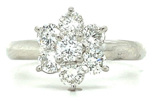Estate  1.00ct Diamond PT  6.00gr Ring Exact Weight Size 6