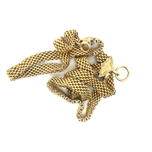 Victorian 18KY 29.70gr Necklace (Antique 1880s) Length 21