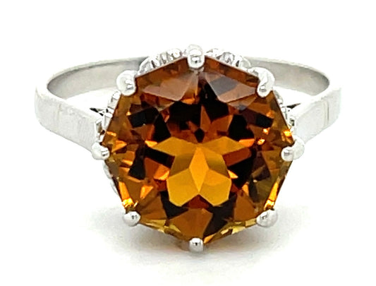 Art Deco 4.41ct Tourmaline PT 4.80gr Ring Circa 1930s Size 6.50