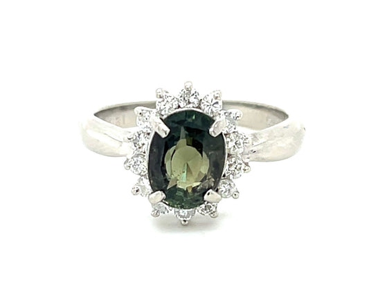 1.69ct Alexandrite &  0.31ctw Diamond PT  4.40gr Ring