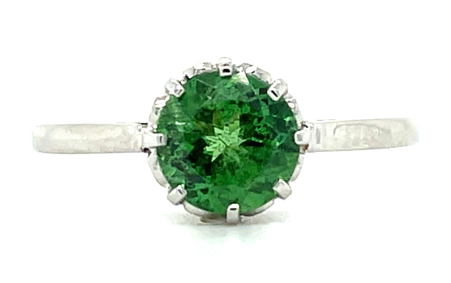 1.49ct Tsavorite Garnet PT 2.80gr Ring Circa 1950s
